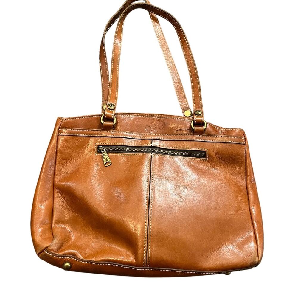 Patricia Nash V1308 Vegan‎ Brown Poppy Smooth Leather Shoulder Bag Purse